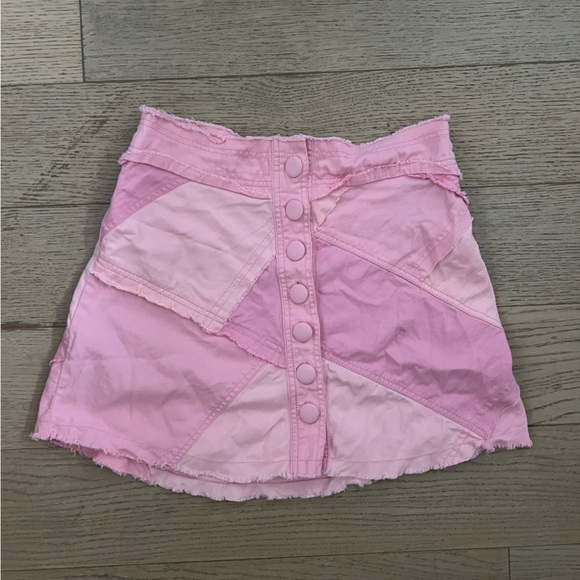 Loveshackfancy pink patchwork skirt - Picture 1 of 4